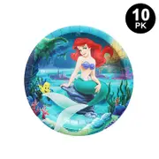 Mermaid Theme 7 inch 17cm Plates 10PK - Kids Birthday Party Tableware