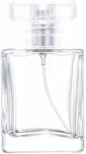 Zénitude Glassworks 100ml Empty Glass Perfume Spray Bottle Refillable Rectangular Silver