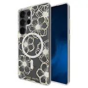 Case-Mate Floral Gems Magnetic Case (Suits Galaxy S25 Ultra) - Gold