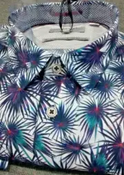NWT Ted Baker men's 6(2XL) Long sleeve button down shirt Fancy Abstract Arts
