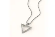 Solid 925 Sterling Silver Triangle Pendant
