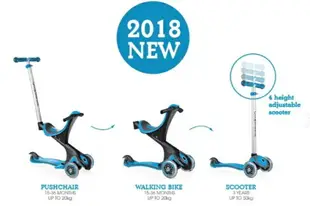 2018新款 法國GLOBBER哥輪步兒童5合1三輪滑板車(粉/藍/紅/綠)