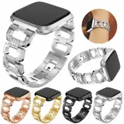 Bling Rhinestone Stainless Steel Watch Wrist Band Strap for Fitbit Versa Versa 2