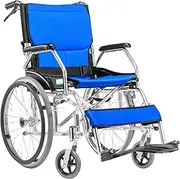 Transport Wheelchair Folding Wheelchair Aluminum Alloy Lightweight Folding Wheelchair Elderly Travel Manual Push Four-Wheel Scooter