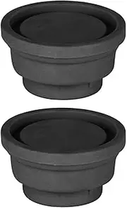 Ladder Rubber Stopper Bumper Replacement Safety Guard for Swimming Pool Ladders, Swimming Pool Supplies 2Pcs (Black)