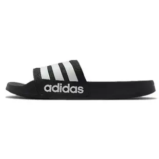 adidas 拖鞋 Adilette Shower Q彈 舒適中底 黑白 三條線 男女鞋 愛迪達 GZ5922