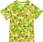 [ODAWA] Kids Swim Shirts Green Frogs UPF+ 50 Quick Dry Shirt Swimming Shirts for Boys and Girls
