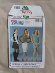 BURDA YOUNG FASHION 7874 Skirt Midi Mini Uncut & Factory Folded Sewing Pattern