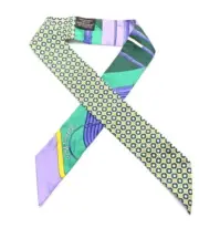 Hermes Twilly Scarf Festival Silk Clic Clac Modern Cannage