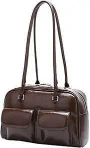 [Jusavie] Women Y2k Shoulder Bag Vintage Hobo Bags Crossbody Purse Multi Pocket Top Handle Bags Underarm Tote Handbag 2025