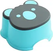 Bathroom Stool Step for Boys and Girls Round Black Plastic Boys and Girls Stool Easy to Clean