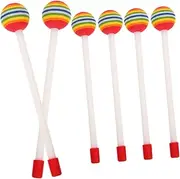 ERINGOGO 6Pcs Cartoon Drum Sticks Lightweight Lollipop Mallet Percussion Accessory for Suitable for Xylophones and Tongue Drums Durable and Easy to Carry