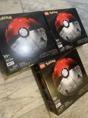 Mega Construx Pokemon Jumbo (3) Mint Sets Poke Ball Construction NEW SEALED