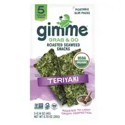 [Gimme Organic] Gimme Roasted Seaweed Snacks Grab & Go Teriyaki 5x4g