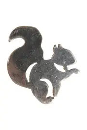 Silver Squirrel Brooch--ATT-BH4316-7200