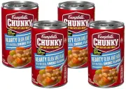 Campbell�s Chunky Soup, Hearty Bean Soup With Ham, 19 Oz Can (Pack of 4)