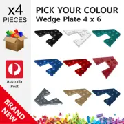 4x Genuine LEGO™ - Wedge Plate 4 x 6 - 47407 29172 New Parts