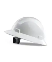 Full Brim Hard Hat, OSHA Construction Work Approved, HDPE Safety Helmet White
