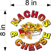 8" X 8" NACHOS W CHEESE FULL COLOR GRAPHIC VINYL DECAL