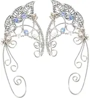 [BESTYASH] 1 Pair Elf Ear Hook Earrings Fairy Jewelry Leaf Clip Earring Backs for Women