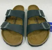 Birkenstock New w/ Box Arizona Black Oiled Leather Narrow Width - Select Size
