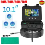 10.1" IPS Pipe Sewer Drain Inspection Camera Keyboard+5X Image Enlarge Borescope