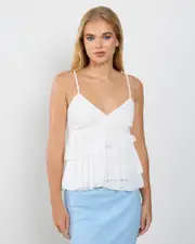 [Mooloola] Mooloola Women's Lindsey Top in White Size 2 2 White