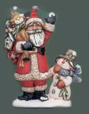 Ceramic Bisque~~ Ready to Paint~~~ Santa with Snowmen