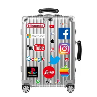 Google保護殼20張谷歌油管臉書貼紙個性筆記本ipad手機行李箱機車裝飾貼畫防水
