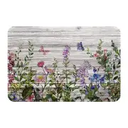 Floral Bath Mat Spring Flower Bath Rugs Floor Mat Microfiber Memory Foam Bath...