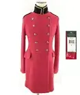 NWT Ralph Lauren Jeans Co Double Breasted Military Coat Gold Black Collar Size S