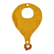 Urban Bubsy Baby/Infant Mustard 20x28cm Cotton Bib w/ Silicone Teether Feeding
