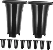 Totority 10Pcs Durable Plastic Plant Nursery Pots Extra Breathing Flower Pots for Indoor Succulent Planting for Use Material Top