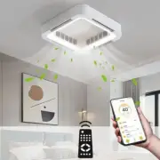 Invisible Bladeless Ceiling Fan Light Remote Control Fan Lamp Without Blades