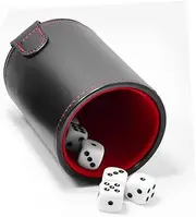 TOYANDONA Silence Dice Cup Dice Game Box Pp Leather Material Easy to Hold Clean for Ktv Bar or Home