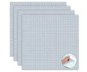 4 Pc Gray 10"x10" building Baseplate 32x32 Peel Stick Compatible Classic Bricks