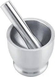 Stainless Steel Mortar Pestle Grinder Beans Garlic Spices Foodstuffs Kitchen Tool