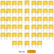 5A Amp 50x Mini Blade Fuse APM ATM Motorcycle Automotive Trip Spade Set Kit