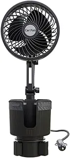 Car Fan Cup Holder - USB Car Fan | Adjustable USB Powered Portable Cooling Solution With Cup Holder For Stroller Baby Camping Travel