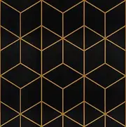 Peel and Stick Wallpaper Gold and Black Contact Paper Geometric Wallpaper Self Adhesive Removable Wallpaper for Walls Covering Vinyl Rolls 118"x17.7"