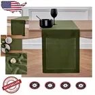 Classic Olive Hemstitch Table Runner - 14 x 120 Inches of Dining Sophistication