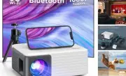 Mini Projector with WiFi and Bluetooth, 1080P Supported Projector with