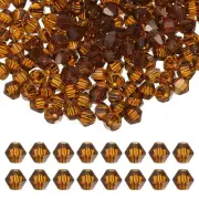4mm Bicone Crystal Beads, 400 Pcs Glass Faceted Spacer Bead, Yellow