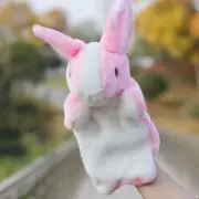 AU Cute Rabbit Stuffed Zoo Pink Children's Storytelling Hand Puppet Gloves Gift