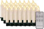20pcs Led Christmas Candles - Warm White For Tree Decoration