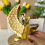 Ramadan Kareem Decoration LED Night Light Acrylic Mirror Moon Castle Eid Gifts