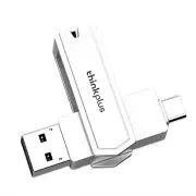 Lenovo ThinkPlus TPCU301plus Type-C USB3.0 Flash Drive Dual Metal Port 360° Rotation Heat Resistance OTG A+ Chip Fa