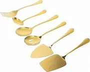 OKUMEYR 12 Stainless Steel Set Cake Knife Fork Spoon Set Dinnerware Kit for Western Food