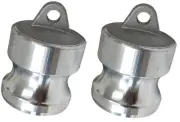 (2 Pack) 1/2" Type DP Aluminum Camlock | Male Dust Plug