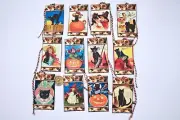12~Halloween~Vintage~Theme~Junk Journal~Linen Cardstock~Gift~Hang~Tags